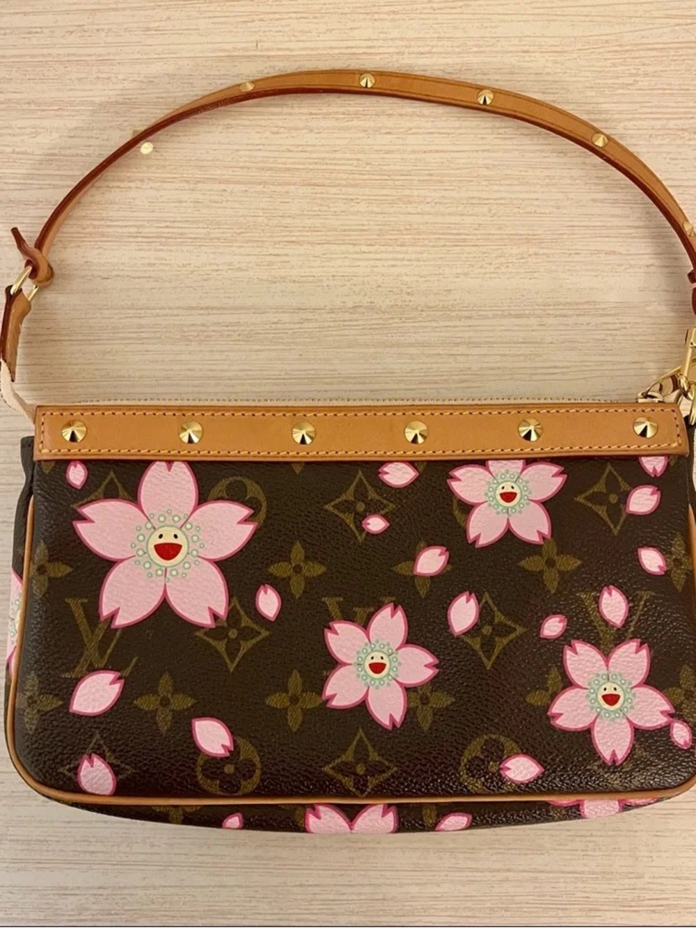 Takashi Murakami Louis Vuitton Cherry Blossom Pochette - Picture 2 of 7